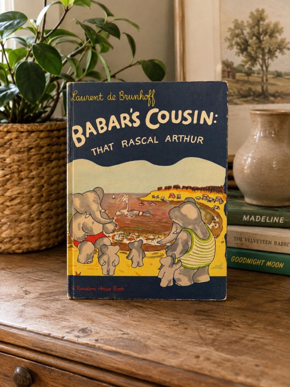 Vintage 1948 Babar’s Cousin That Rascal Arthur Laurent de Brunhoff Book